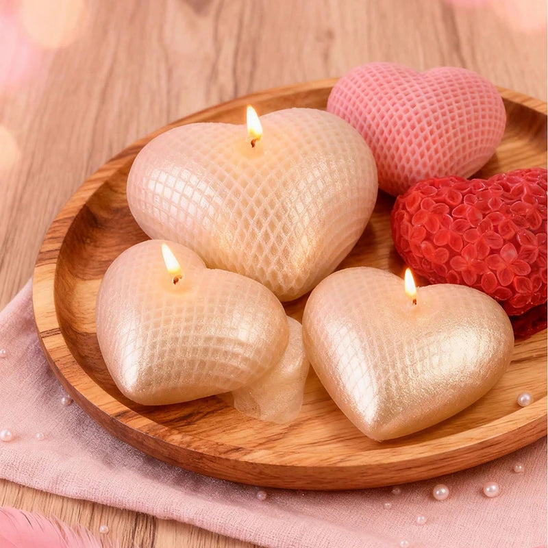 Silicone Heart Candle Molds
