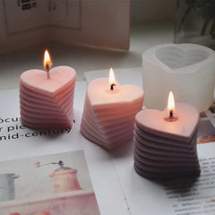 3D Rotating Heart Silicone Candle Mold