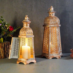 Rustic Vintage Metal Candle Lantern – Nordic & Farmhouse Decor - candletown.net