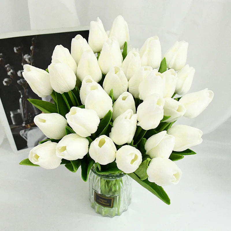 10pcs Tulip Artificial Flowers – Lifelike & Elegant Decor - candletown.net
