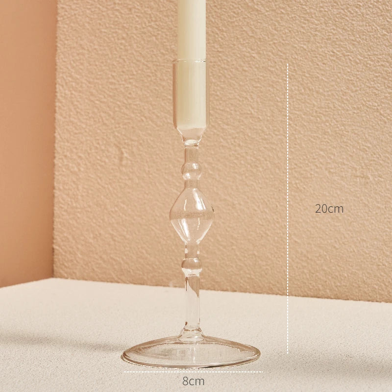 Modern Glass Candle Holder – Nordic Clear Design