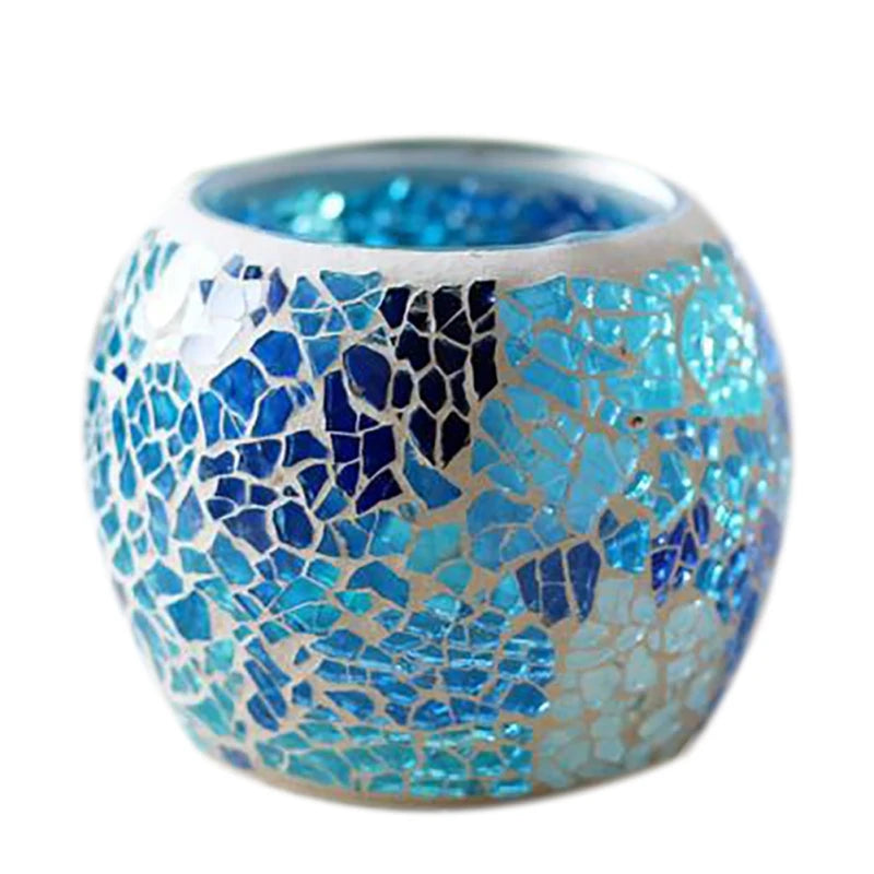 Moroccan Mosaic Glass Candlestick – Votive Candle Holder - candletown.net