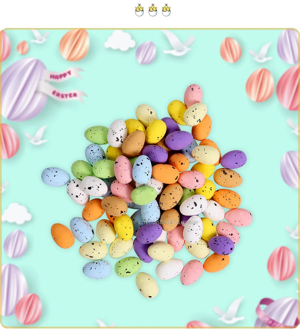 100PCS Colorful Foam Easter Eggs – Perfect for Crafts & Party Decor - candletown.net