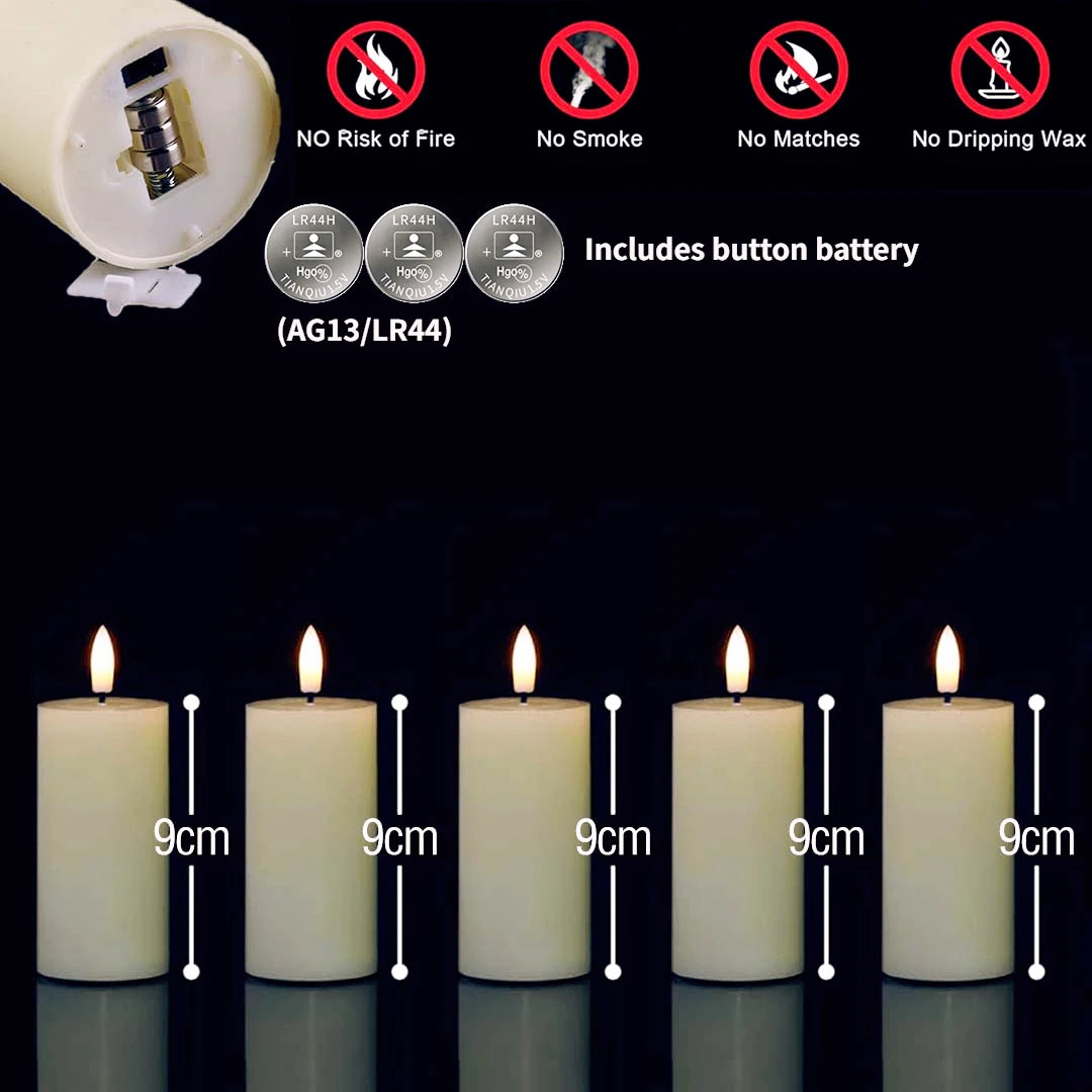 Flameless LED Candles Bulk Set