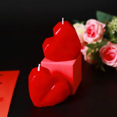 Red Heart Shaped Scented Candle - candletown.net
