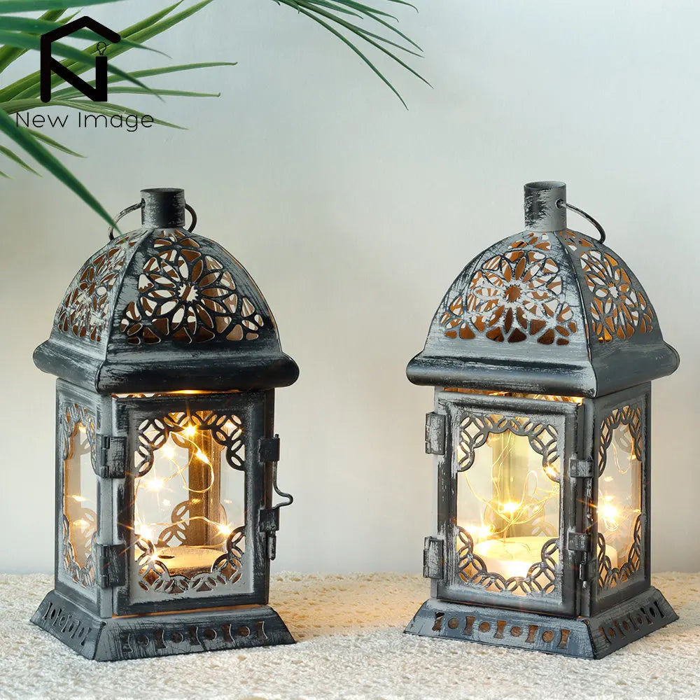 Vintage LED Lantern Candle Holder