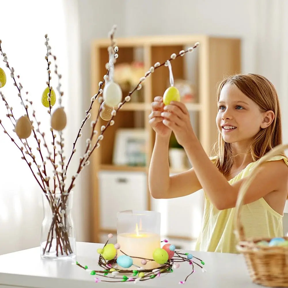 Handmade Easter Egg Flower Wreath – Candle Ring & Festive Decor - candletown.net