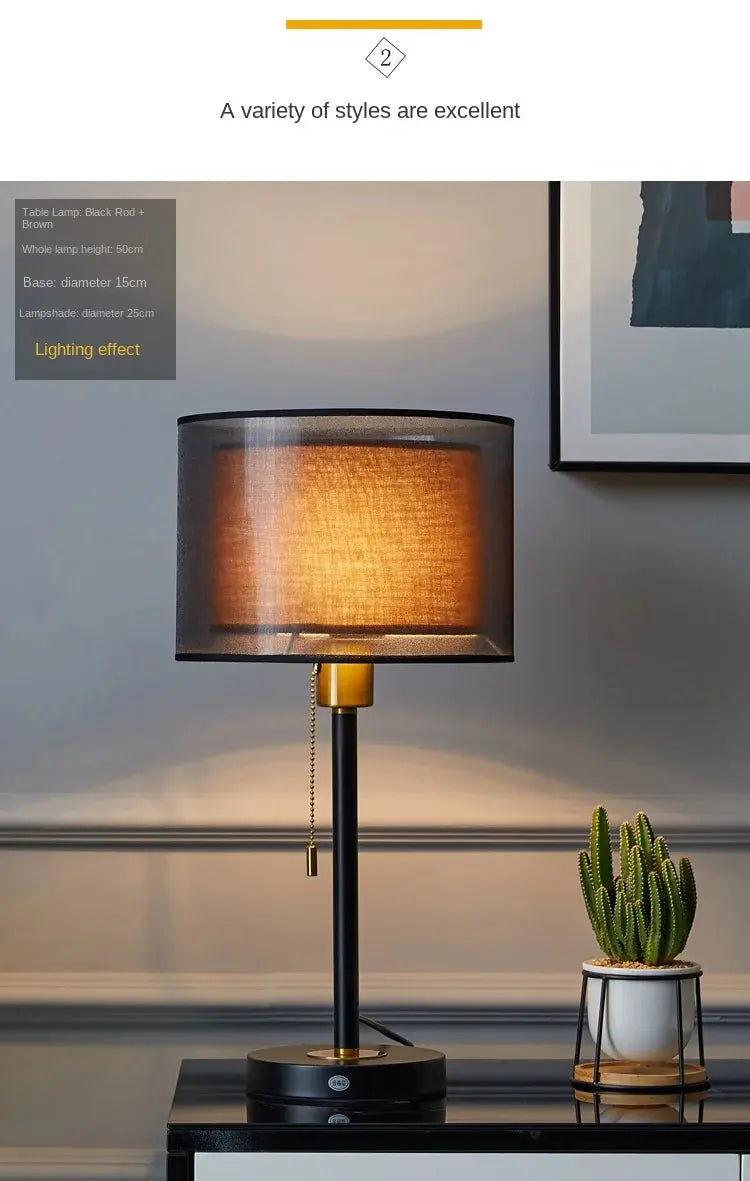 American Gold Table Lamp – Nordic Modern Luxury Design - candletown.net
