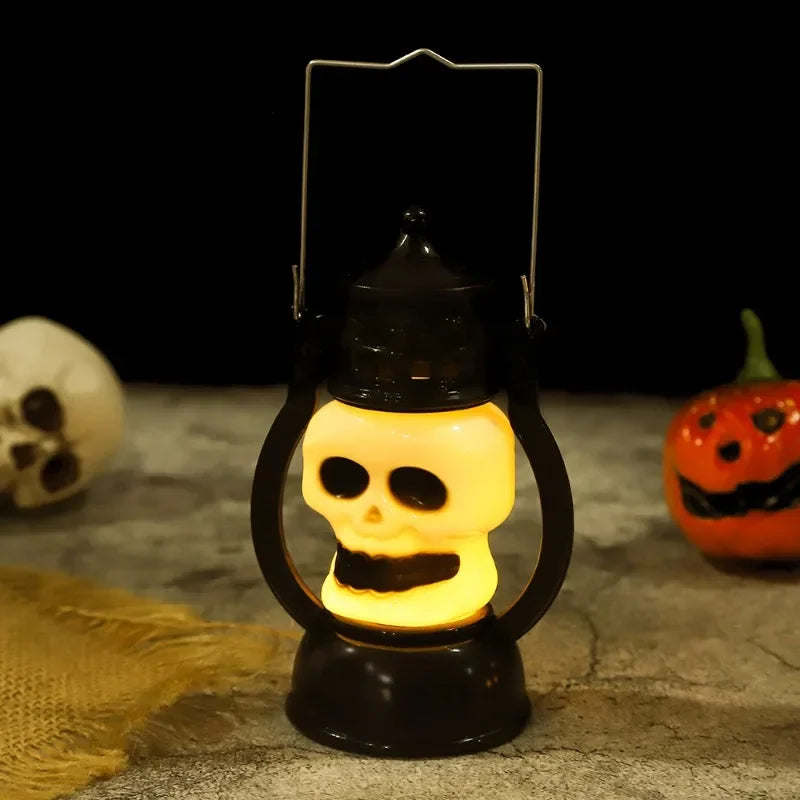 LED Halloween Pumpkin or Skull Lamp – Flameless Vintage Light
