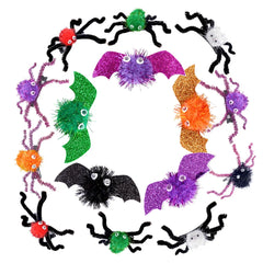 Halloween Spider & Bat Hair Clips