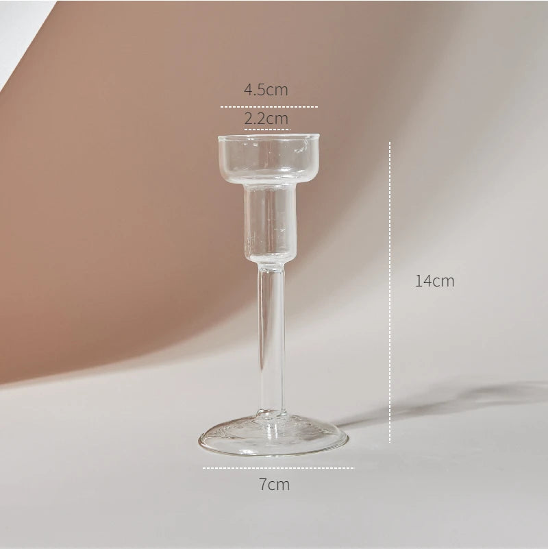 Modern Glass Candle Holder – Nordic Clear Design