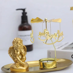 Golden Angel Chime Rotating Candle Holder - candletown.net