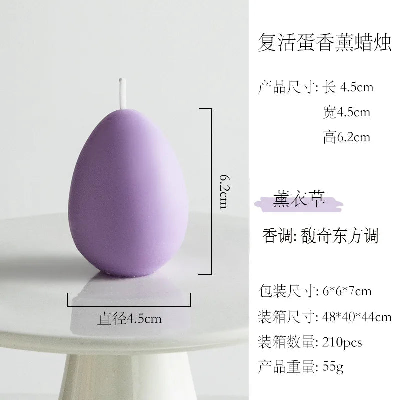 2pc Easter Egg Scented Scented Candle Creative Egg-shaped Religious Festival Atmosphere Display, Egg-shaped Candle - candletown.net