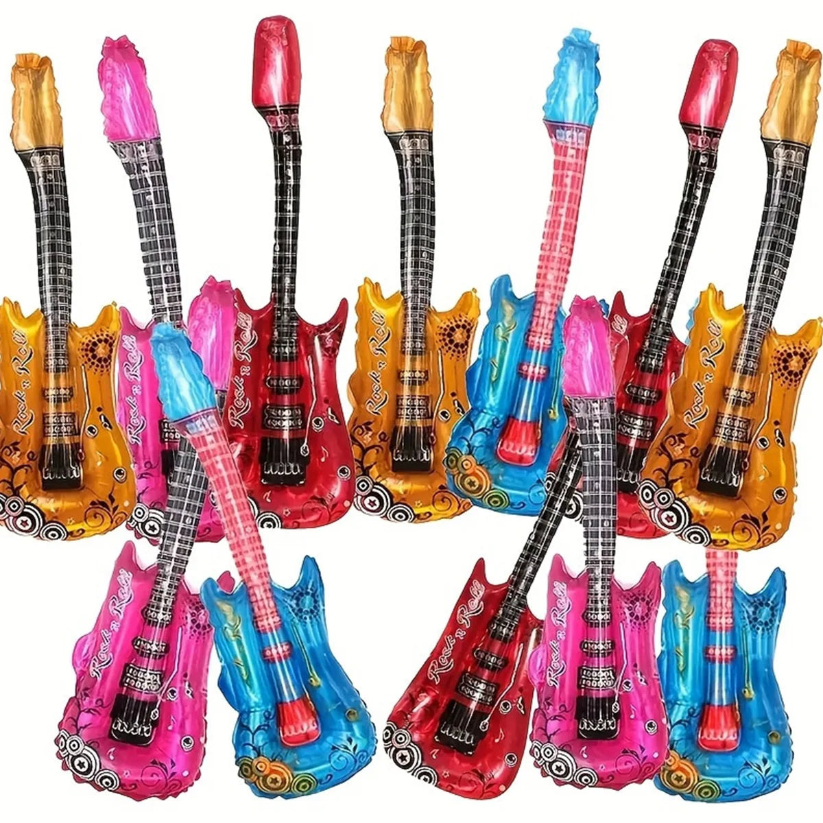 Guitar Foil Balloons Set – 12pcs Rock Band Party Decor - candletown.net
