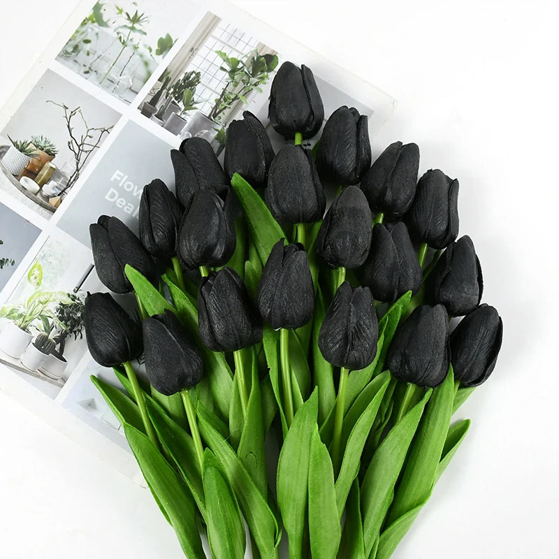 10pcs Tulip Artificial Flowers – Lifelike & Elegant Decor - candletown.net