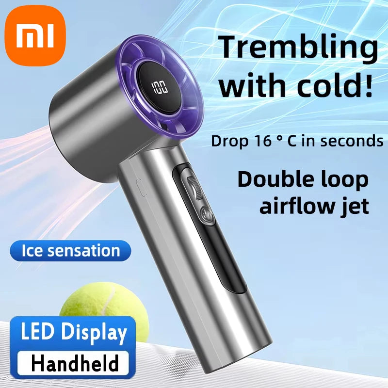 Handheld USB Fan with 100 Wind Speeds – Mini Turbo Cooling Fan - candletown.net