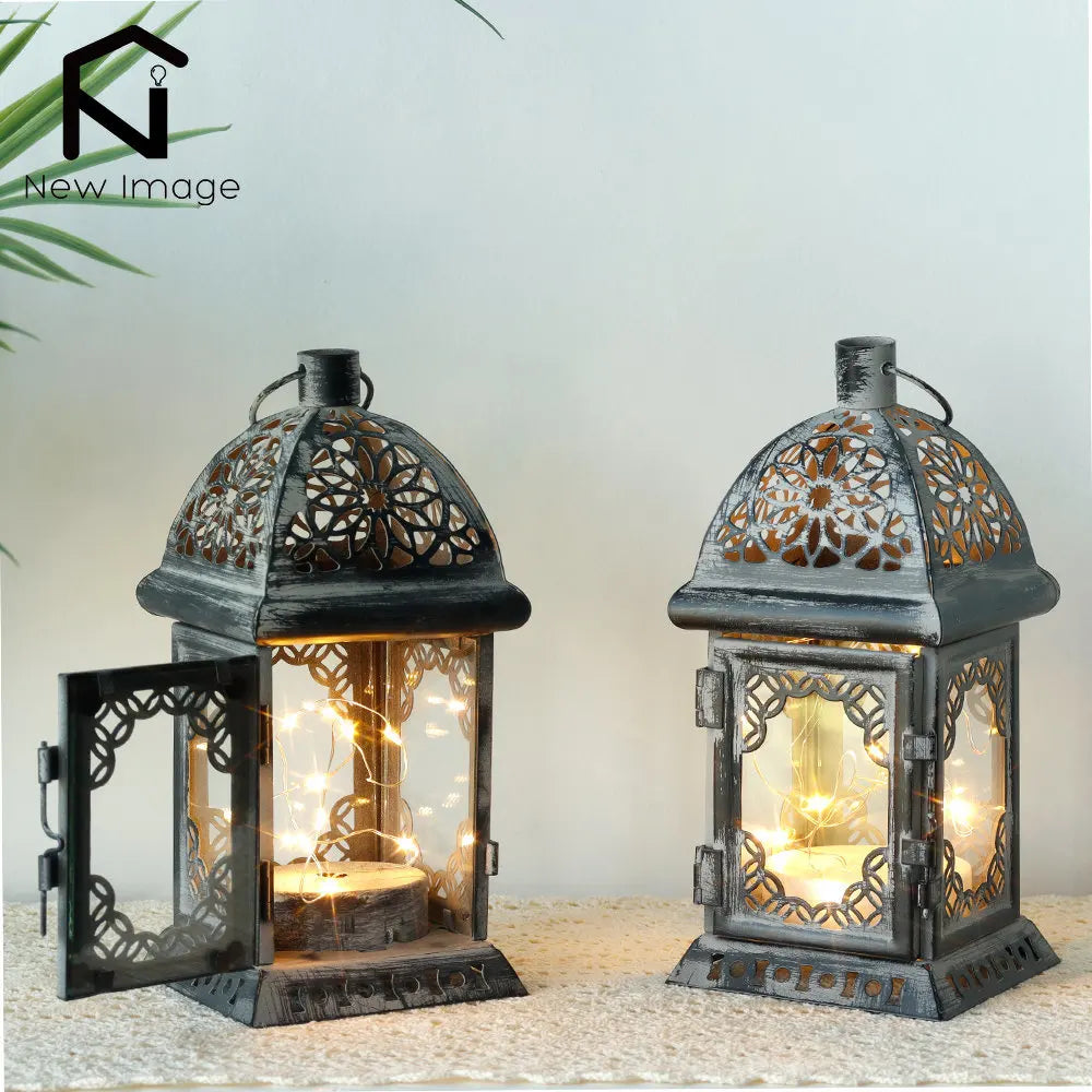 Vintage LED Lantern Candle Holder