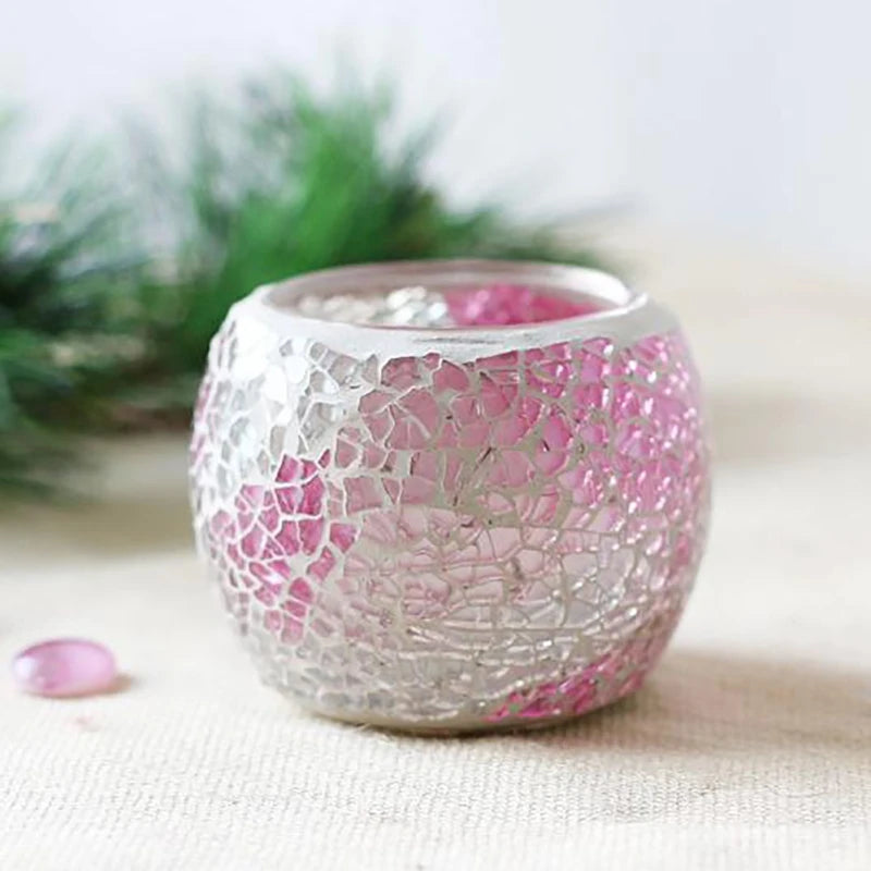 Moroccan Mosaic Glass Candlestick – Votive Candle Holder - candletown.net