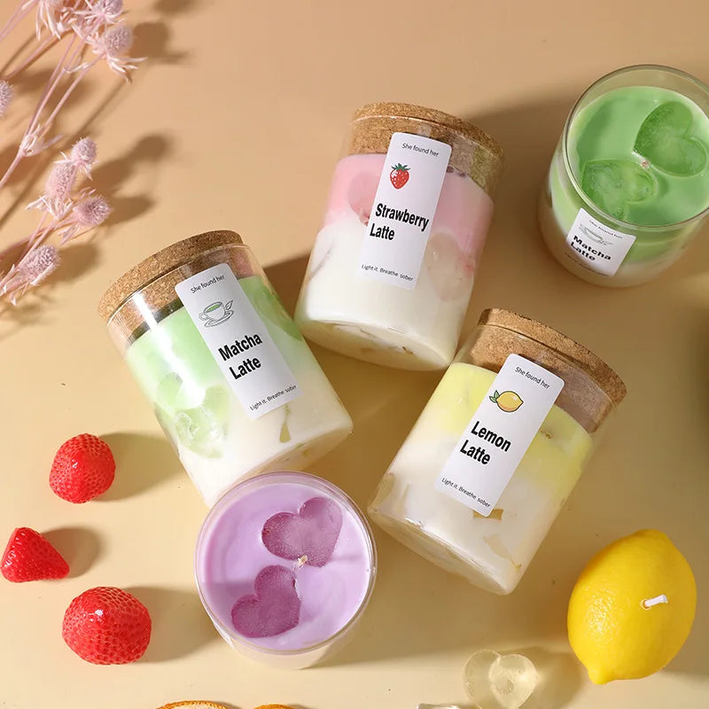 Latte Glow Aromaterapiakynttilä – Soijavahainen Lasikynttilä