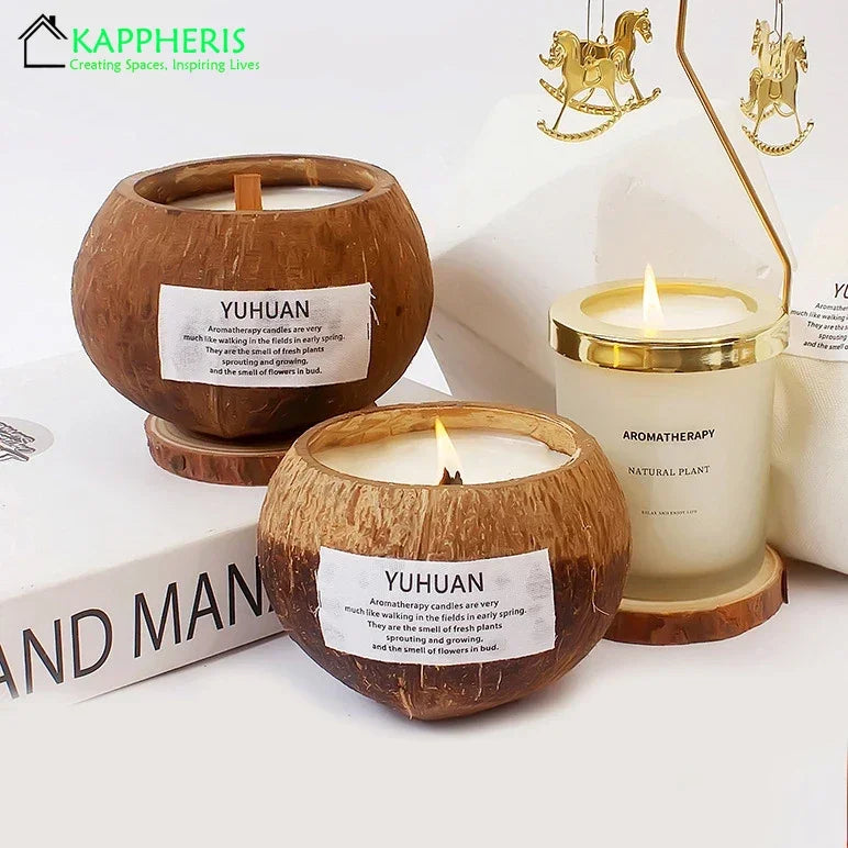 Eco-Friendly Soy Wax Aromatherapy Candle with Wooden Wick