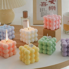 Big Cube Bubble Scented Candle – Modern Sculpted Design