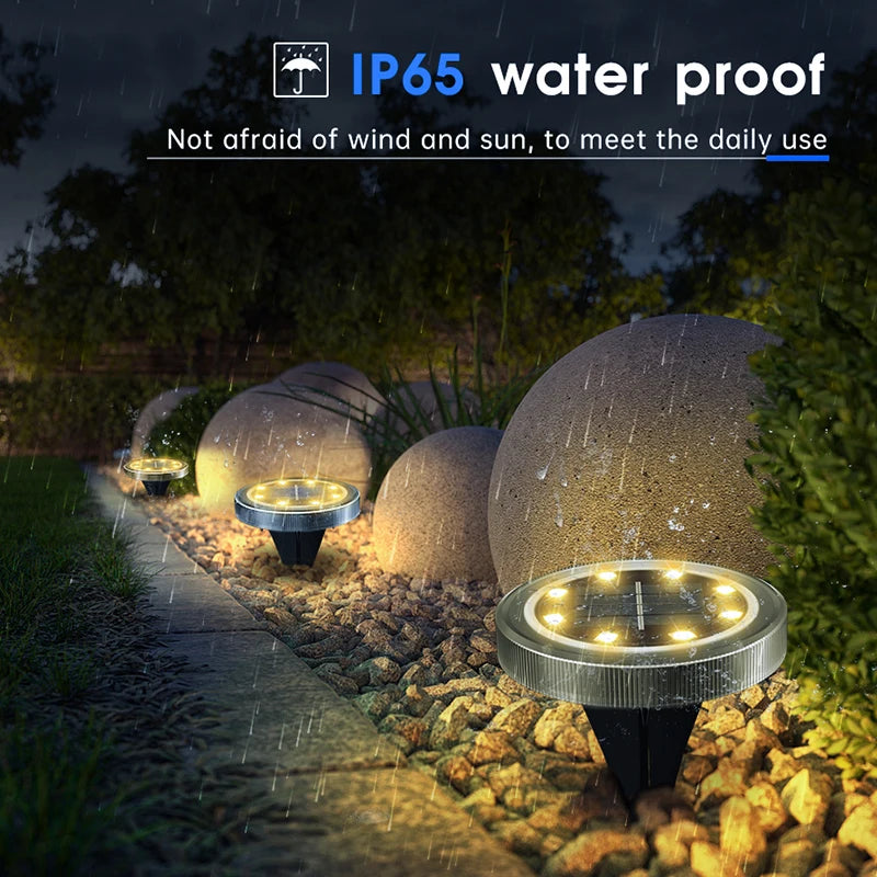 Solar Ground Lights for Garden Paths