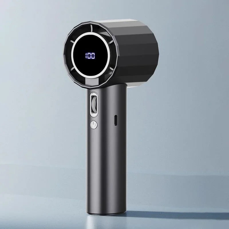 USB-ladattava Käsituuletin – 100 Nopeutta & Tehokas Turbo-Viilennys kotiin, grilliin ja matkalle