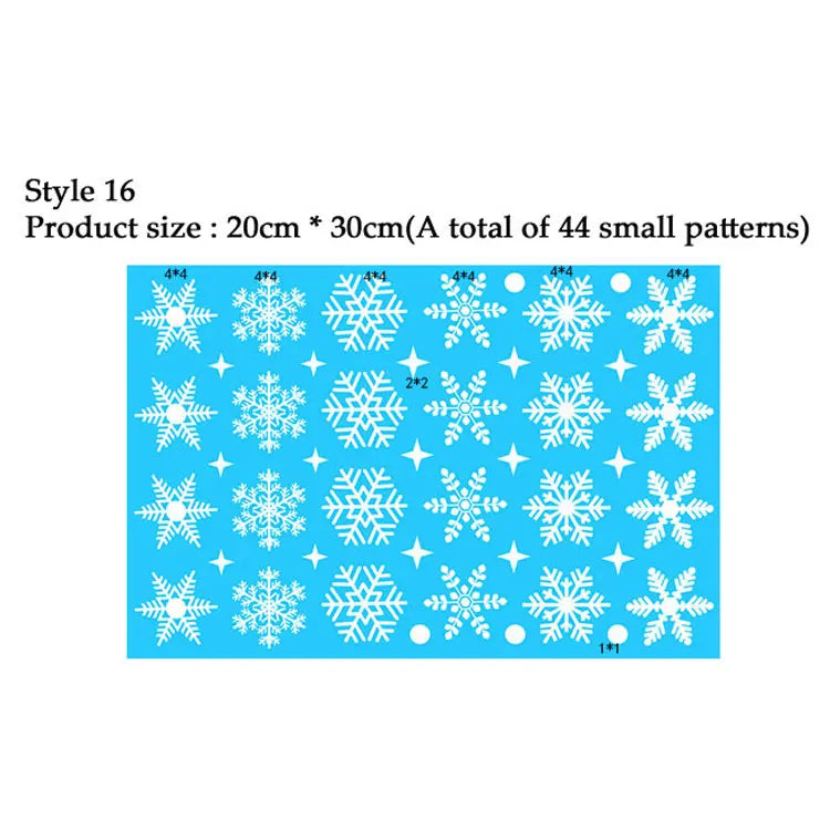 38-Piece Snowflake Window Clings – Reusable Electrostatic Christmas Stickers