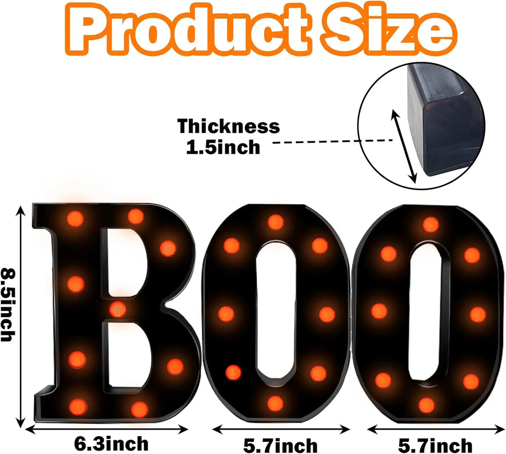 BOO LED Halloween Letter Lights – Indoor Marquee Decor - candletown.net