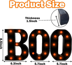 BOO LED Halloween Letter Lights – Indoor Marquee Decor
