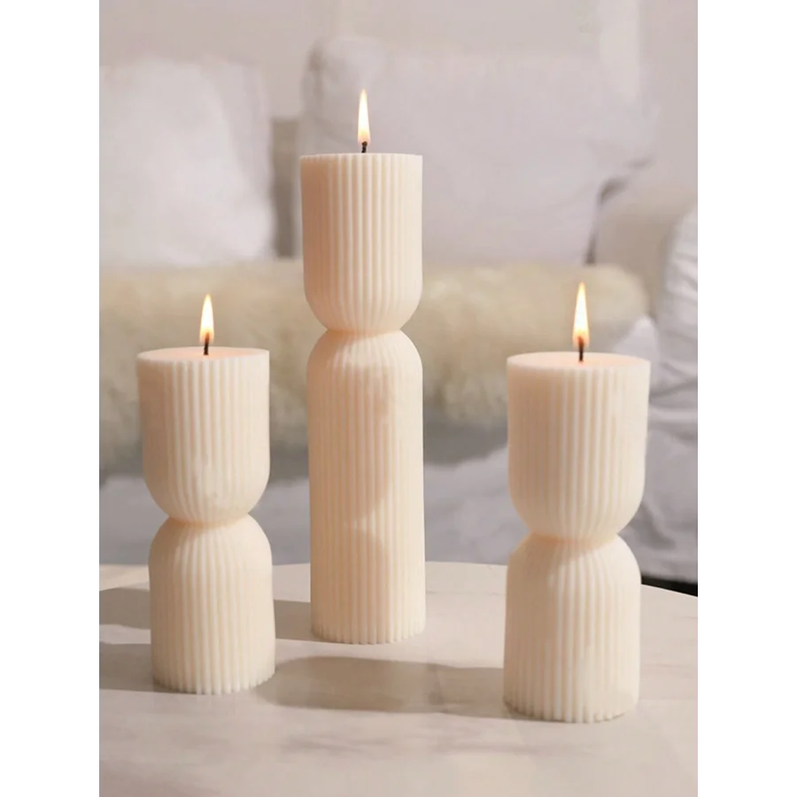 Nordic Minimalist Ribbed Soy Wax Candle - candletown.net