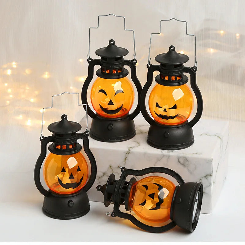 LED Hanging Pumpkin Lantern – Flameless Halloween Candle Light