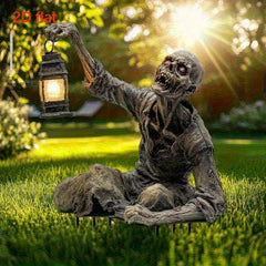 Halloween Zombie Lantern Ground Ornament – Acrylic Spooky Yard Decoration