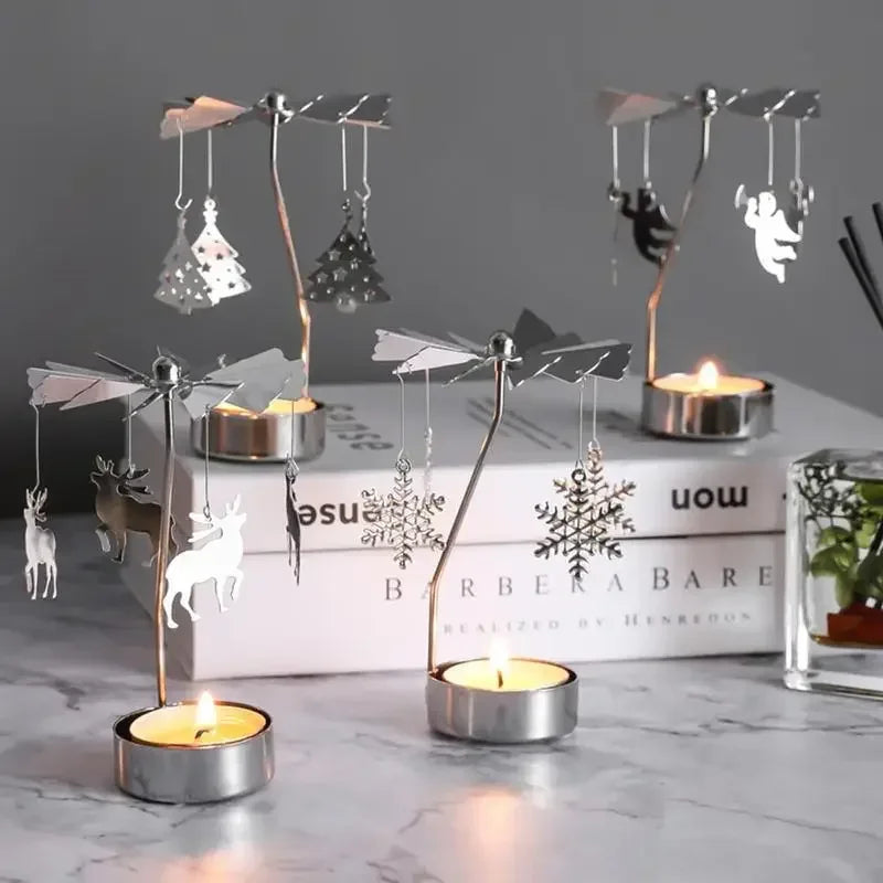 Silver Angel Chime Candle Holder
