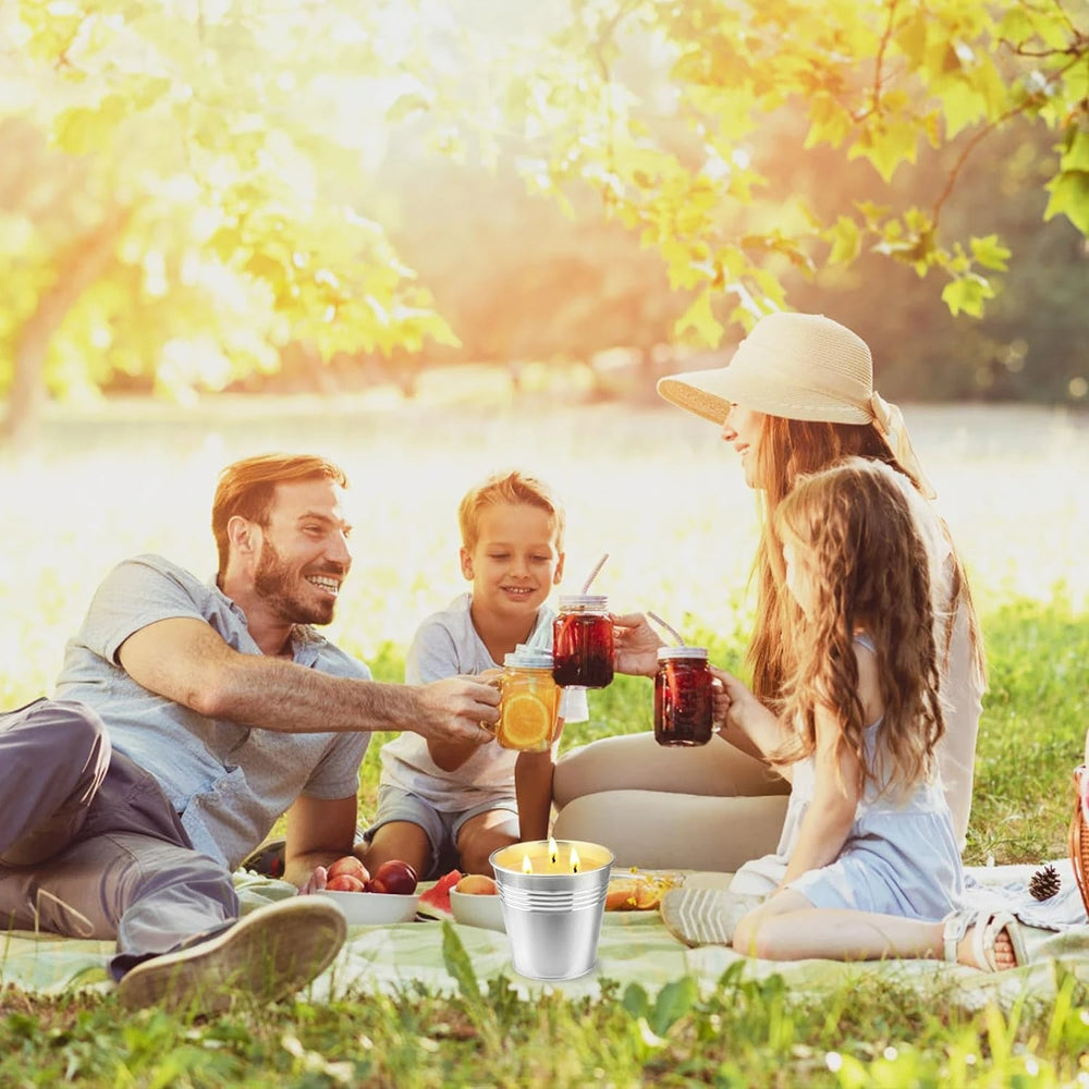 3-Wick Citronella Bucket Candles (2 x 17oz) – Outdoor Mosquito Protection - candletown.net