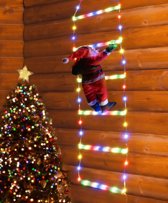 Santa Claus Climbing Ladder LED Lights