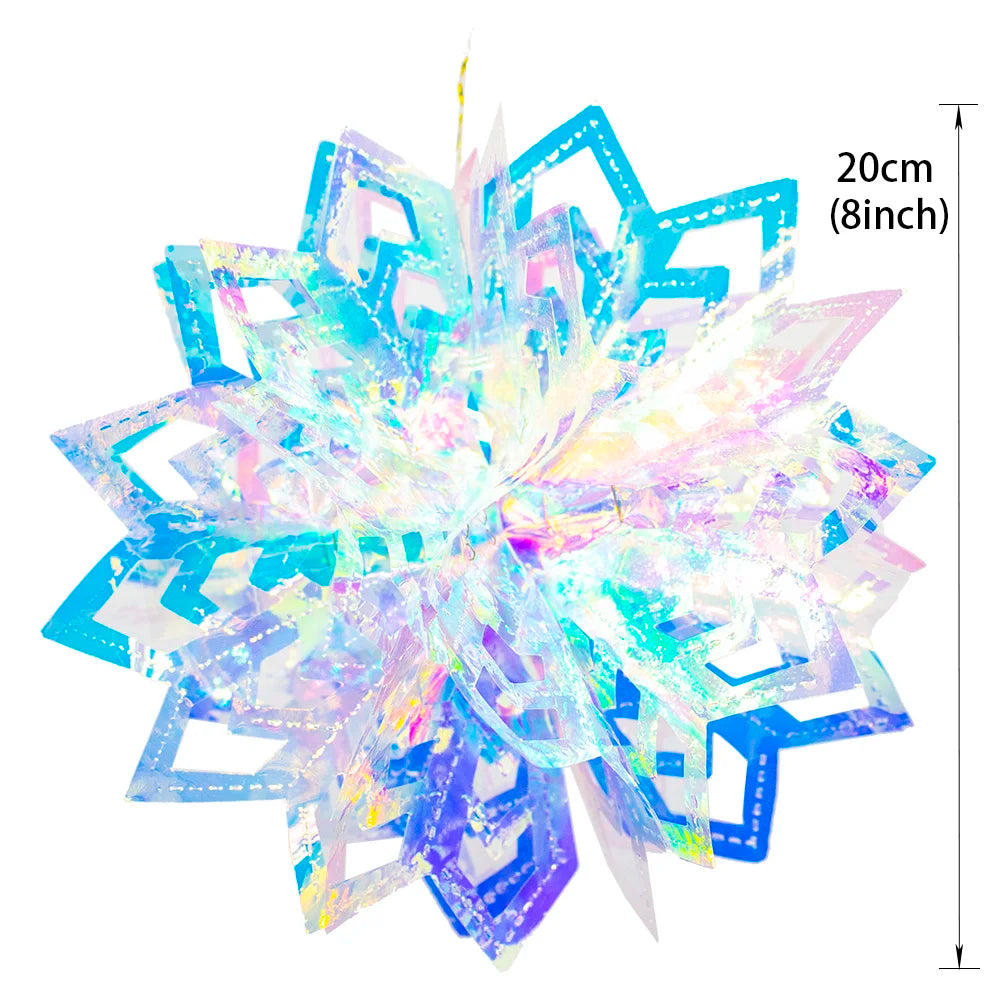 Iridescent 3D Christmas Ornament – Star, Ball, Garland or Snowflake