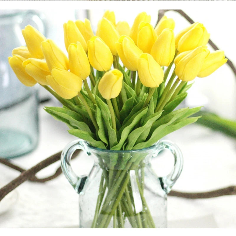 10pcs Tulip Artificial Flowers – Lifelike & Elegant Decor - candletown.net
