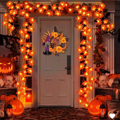 Halloween Maple Leaf LED String Lights – 2/3/6 m Autumn Garland