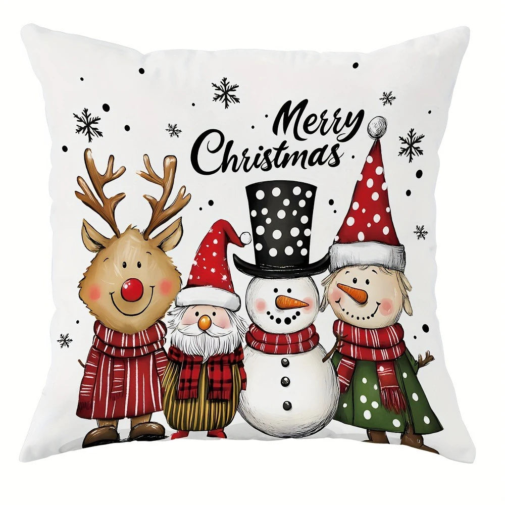 Christmas Decoration Pillowcase – Santa & Christmas Tree Design