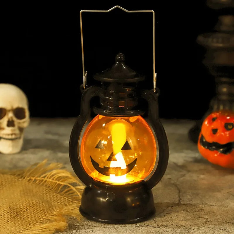 LED Halloween Pumpkin or Skull Lamp – Flameless Vintage Light
