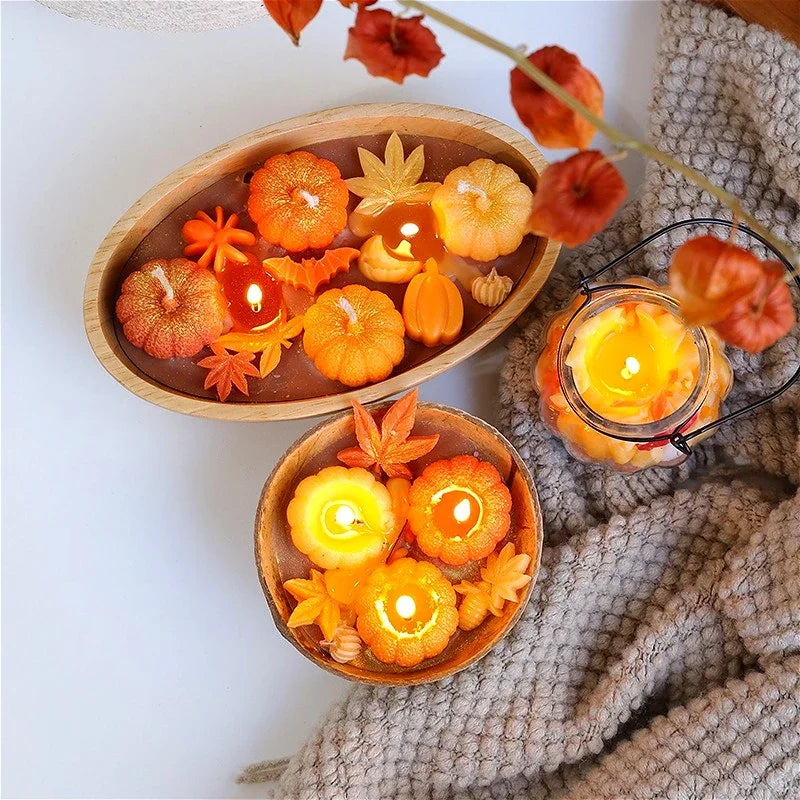 Handmade Pumpkin Bowl Soy Candle – Autumn Scented Centerpiece Candle