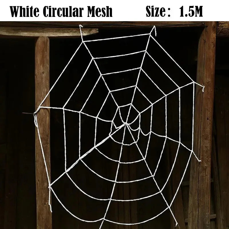Halloween Spider Web with Spiders – Haunted House Decoration Set