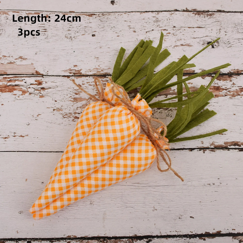 Cotton Easter Rabbit Carrot Ornament – Adorable Easter Decoration - candletown.net