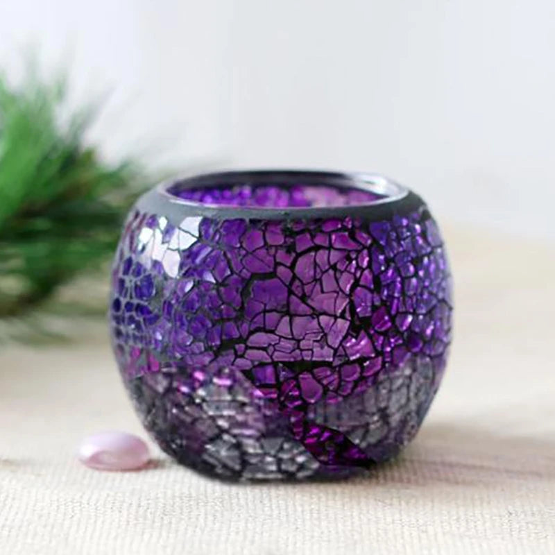 Moroccan Mosaic Glass Candlestick – Votive Candle Holder - candletown.net