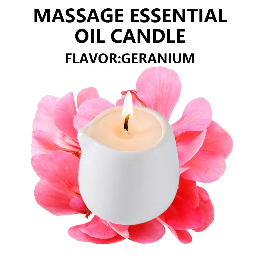 1pc Amber Vanilla massage essential oil candle, coconut wax, heating, body open back SPA romantic holder home decor valentines - candletown.net