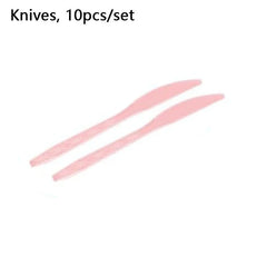 Light Pink Disposable Tableware Set