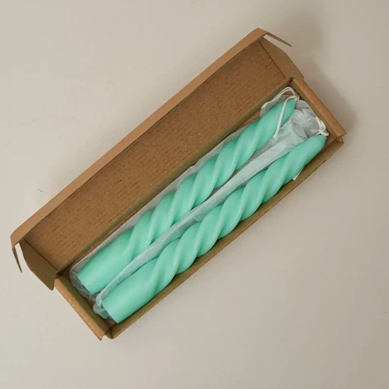 2pc Spiral Scented Dinner Taper Candles - candletown.net