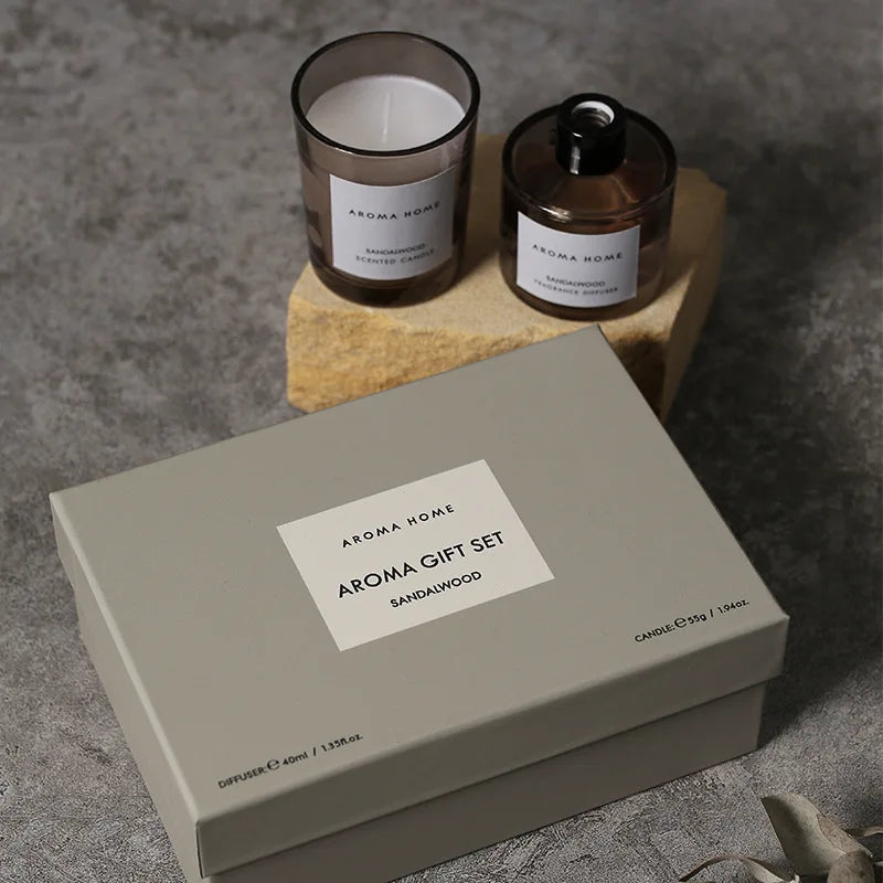 Aromatherapy Candle & Essential Oil Diffuser Gift Set