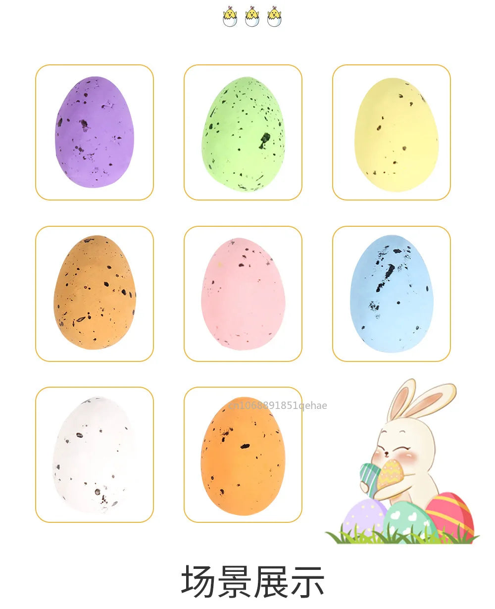 100PCS Colorful Foam Easter Eggs – Perfect for Crafts & Party Decor - candletown.net